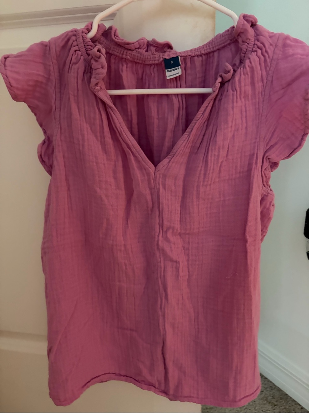 Old Navy Mauve Pink Short-Sleeve Gauze Tunic